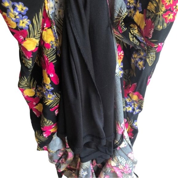 Michel Studio Dress US 12 Floral Party Dress Multi Black Pink Yellow Gre… - Picture 12 of 16